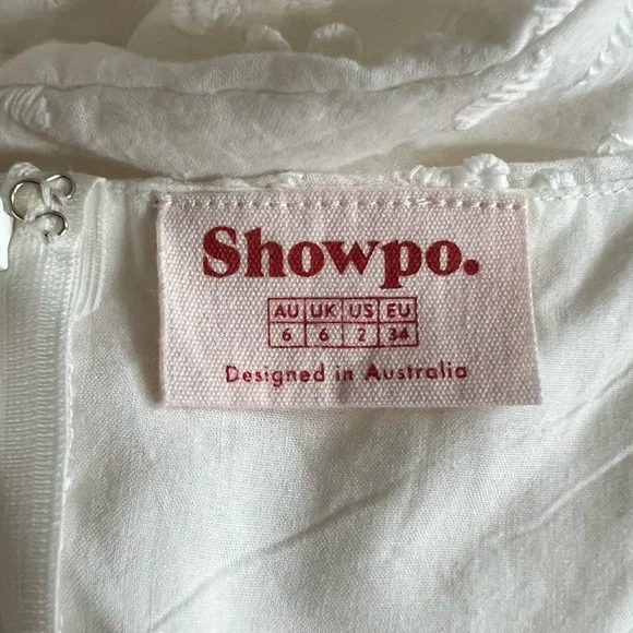 Showpo. Fancy A Spritz Square Neck Embroidered Mini Dress - Picture 11 of 14